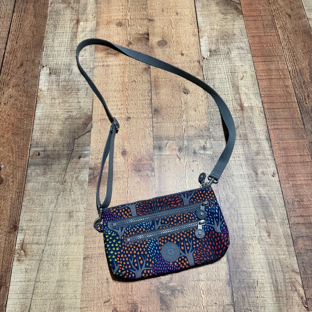 Kipling Nylon Multicolored Tree Pattern Alvar Cro… - image 2